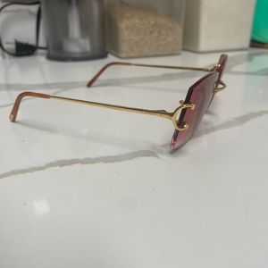 Cartier big C glasses with red frames